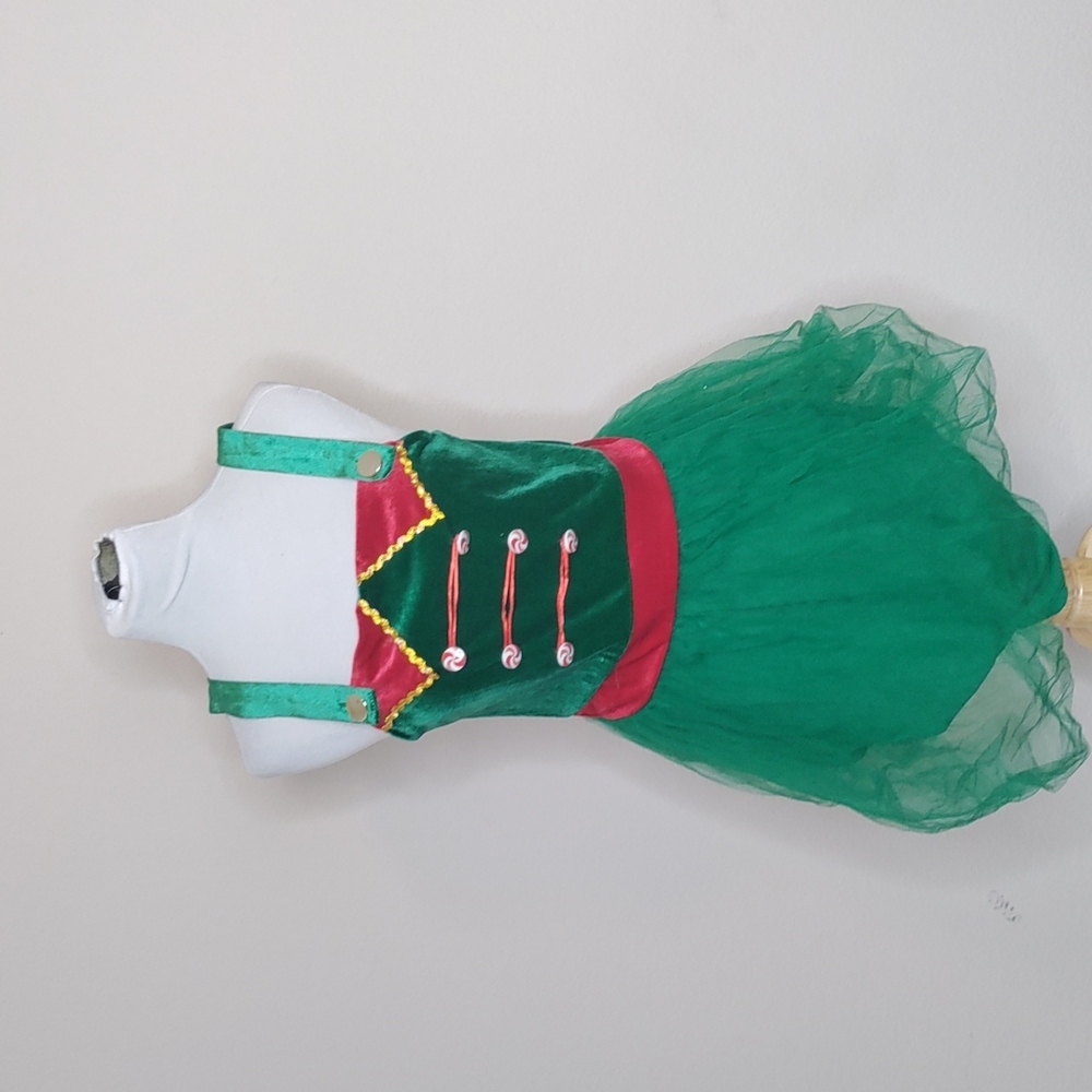 green Christmas dress